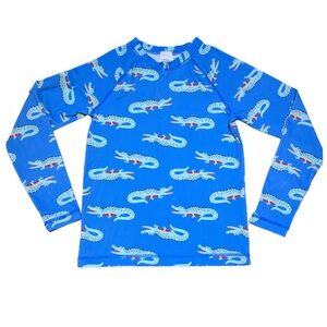 Hanna Andersson Blue Crocodile Rashguard